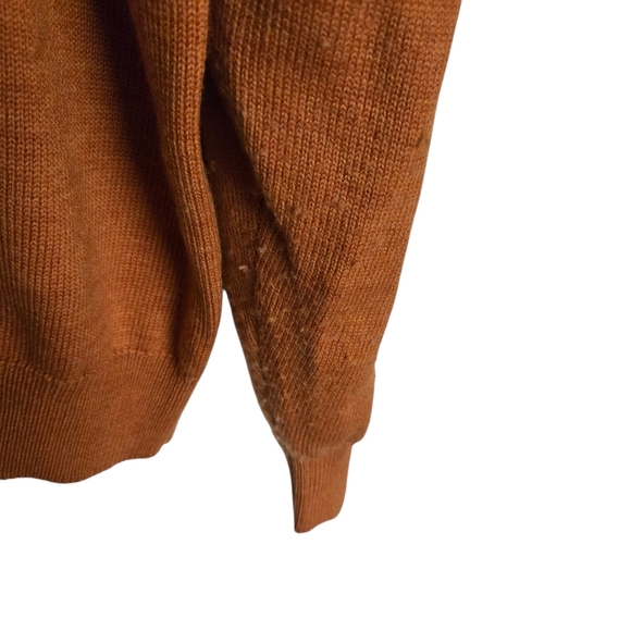 Jacob Miller Shirtmaker Merino Wool Burnt Orange Mens Sweater Sz Medium - Picture 3 of 5